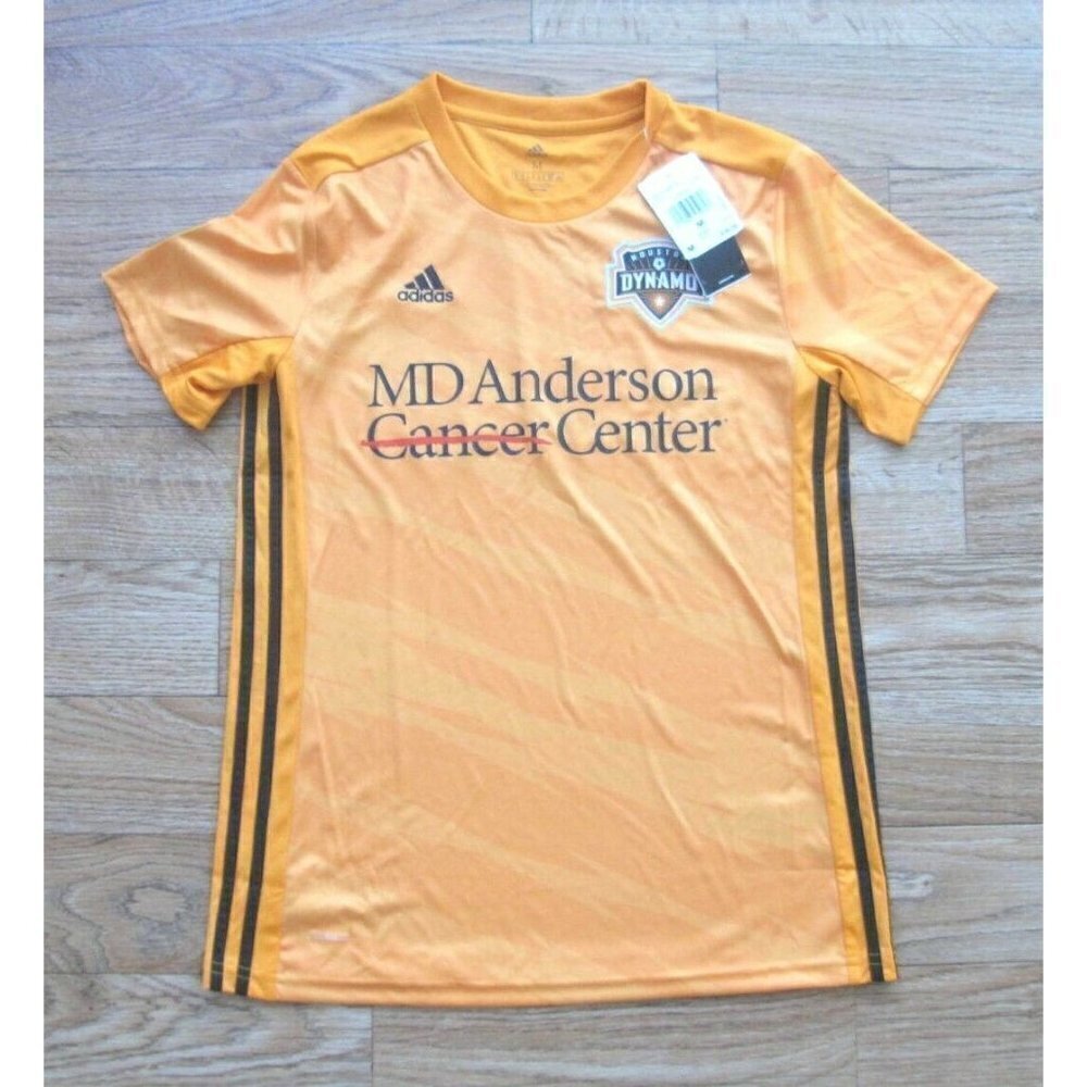 Women New Adidas Climalite Houston Dynamo Soccer Jersey Sz M (DP4833)